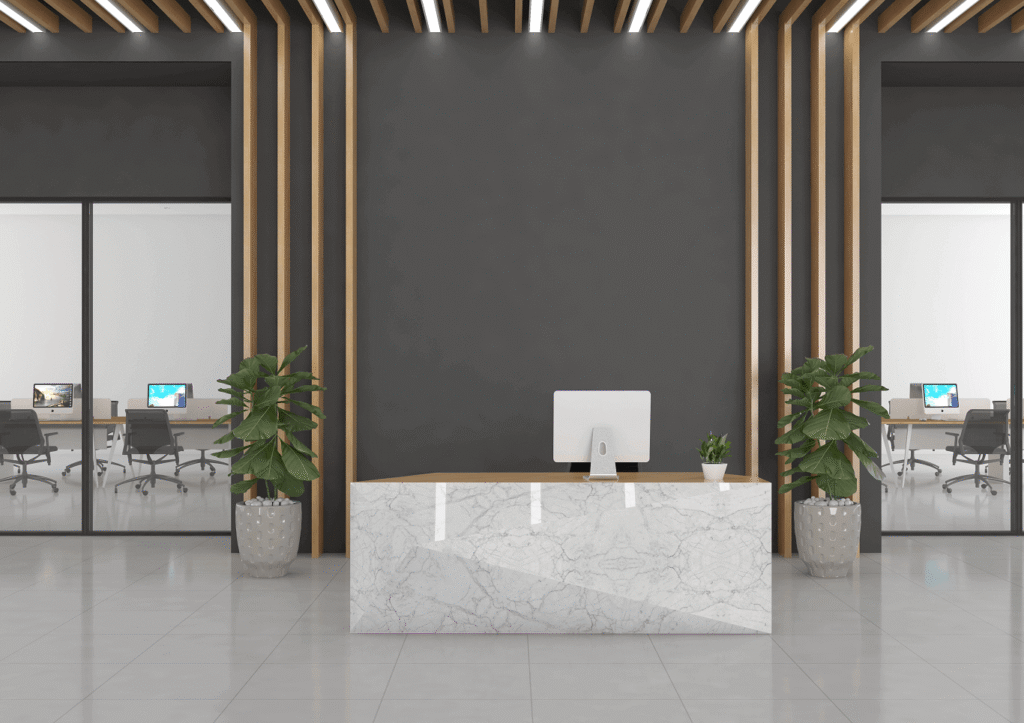office recepation design hero